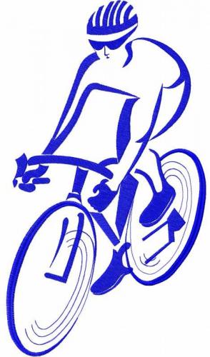 More information about "Racing cyclist free embroidery design"