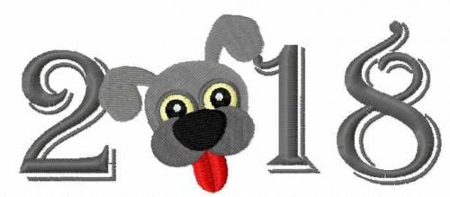 More information about "Dog 2018 free embroidery design 1"