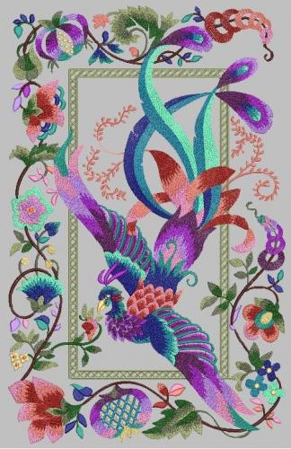 More information about "Peacook free embroidery design"