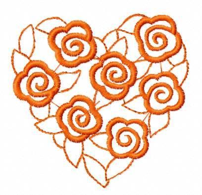 More information about "Red rose heart free embroidery design"