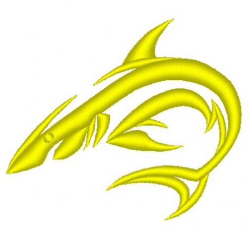More information about "Golden Shark free embroidery design"
