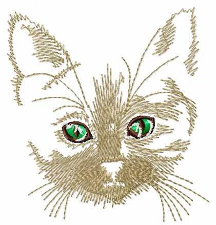 More information about "Cat free embroidery design 14"