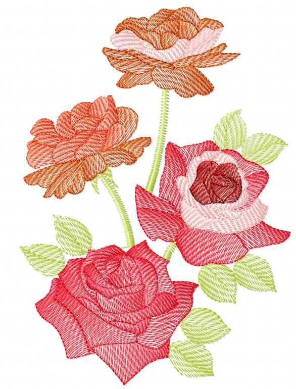 Download Rose free embroidery design 28 - Free embroidery designs links and download - Machine embroidery ...