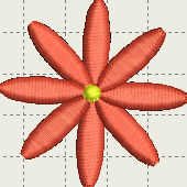 More information about "Single simple flower free embroidery design"