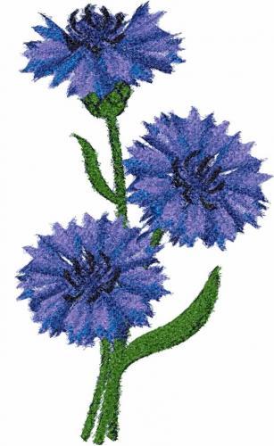 More information about "Cornflowers photo stitch free embroidery design"