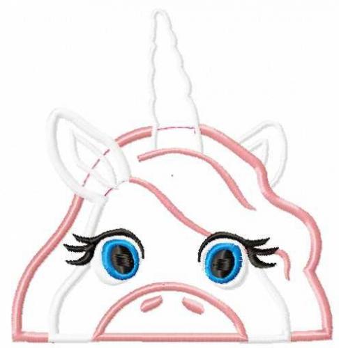 More information about "Hiding Unicorn applique free embroidery design"