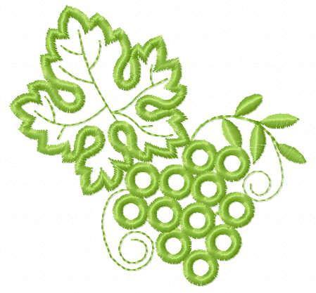 More information about "Grape branch applique free embroidery design"
