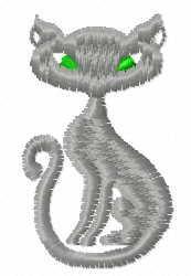 More information about "Grey kitty free embroidery design"