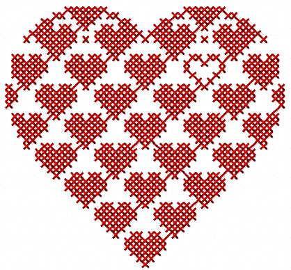 More information about "Big red heart free embroidery design"