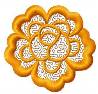 More information about "Orange flower free embroidery design"