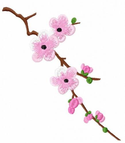 More information about "Sakura branch free embroidery design"