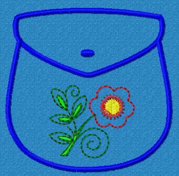 More information about "Pocket with flower free embroidery design"