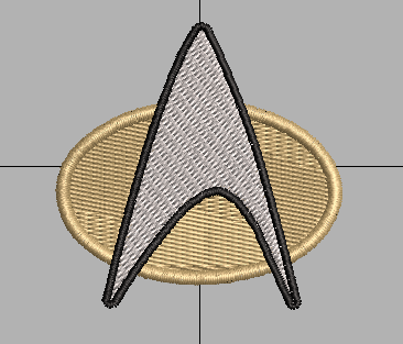 More information about "Star Trek The Next Generation. Combadge free embroidery design"