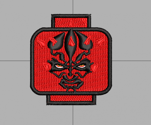 More information about "Free Lego Face Star Wars Darth Maul free embroidery design"
