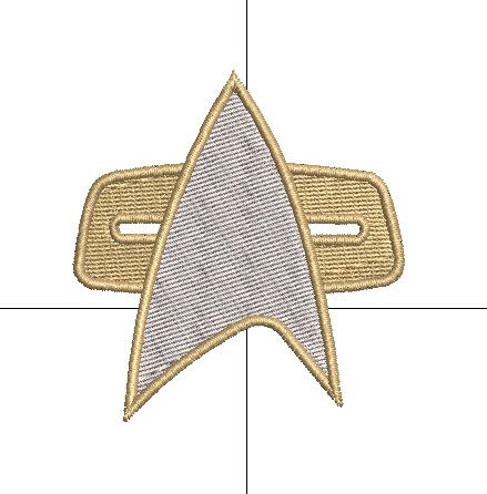 More information about "Star Trek. Voyager Combadge free embroidery design"