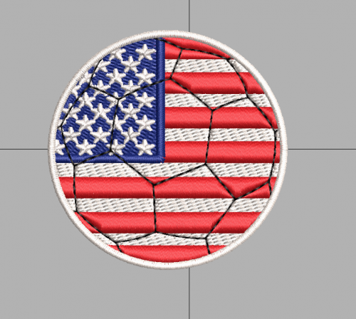 More information about "American Flag Football, Soccer Ball free embroidery design"