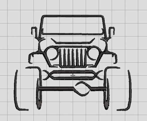 Jeep 4x4 Logo - Auto and Moto - Machine embroidery community