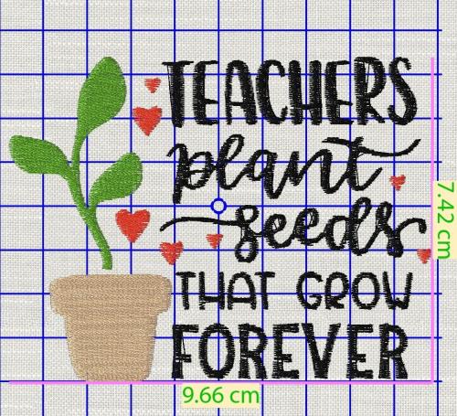 More information about "Teacher's quote free embroidery design"