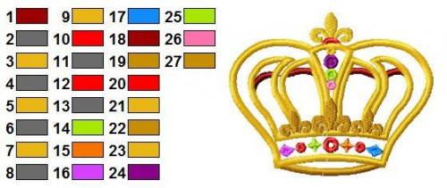 More information about "Crown free embroidery design"
