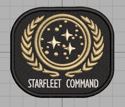 More information about "Star Trek Starfleet Command Arm Patch free embroidery design"