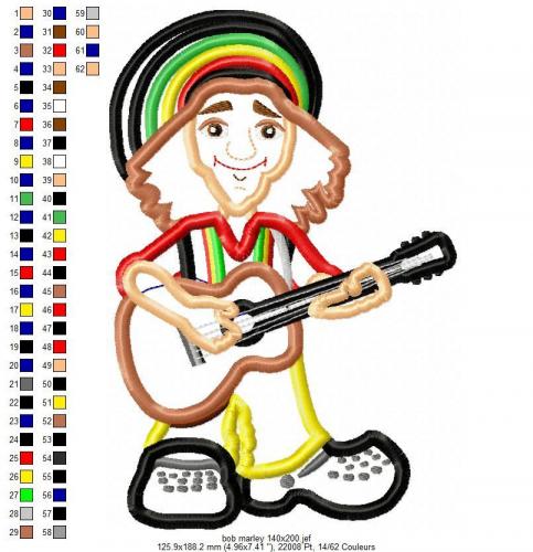 More information about "Rasta man applique free embroidery design"