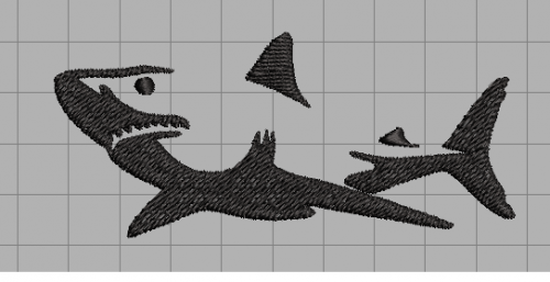 More information about "Shark Silhouette free embroidery design"