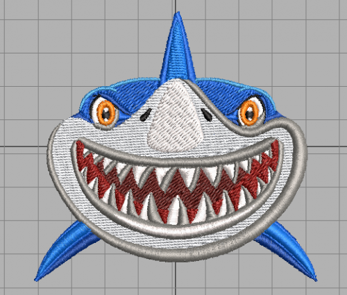 More information about "Shark with Big Smile free embroidery design"