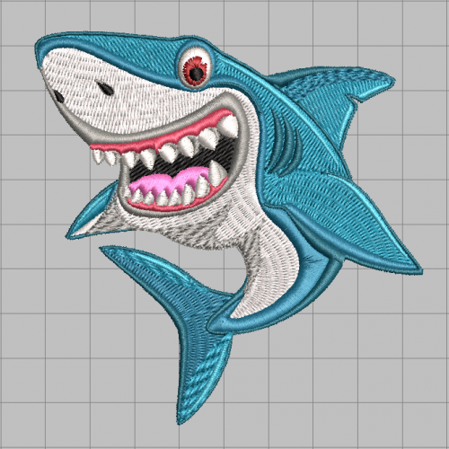 More information about "Smiling Shark free embroidery design 2"