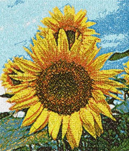 More information about "Sunflowers free embroidery design"