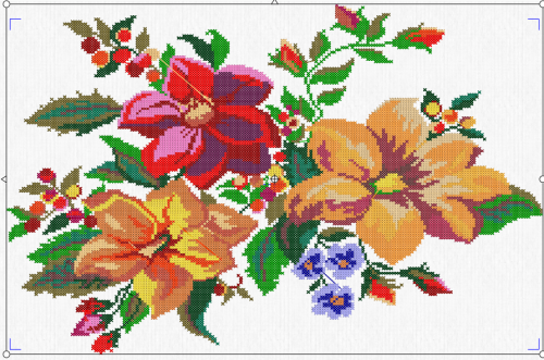 More information about "Bouquet free embroidery design"