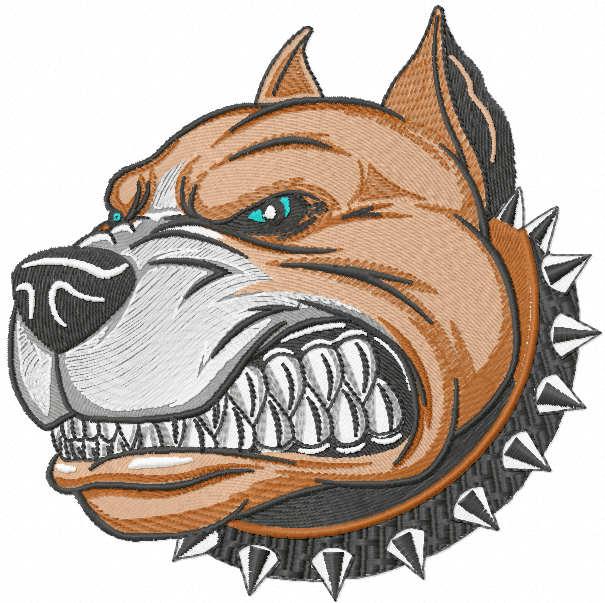 Angry dog free embroidery design