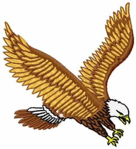 More information about "Flying eagle free embroidery design"
