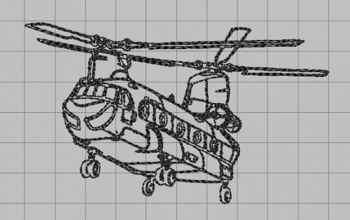 More information about "Chinook Helicopter free embroidery design"