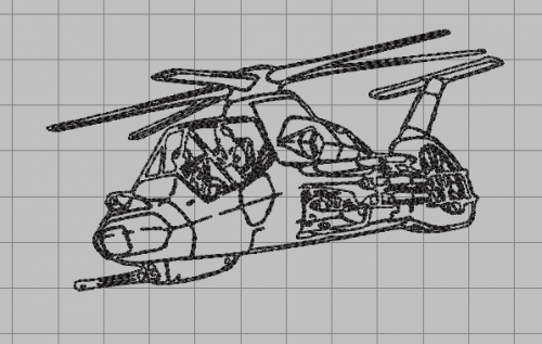 More information about "Comanche Helicopter free embroidery design"