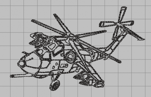 More information about "Havoc Helicopter free embroidery design"