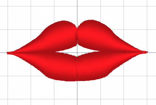 More information about "Red Lips 6x3 cm PES free embroidery design"