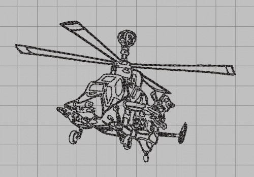 More information about "Tiger Helicopter free embroidery design"
