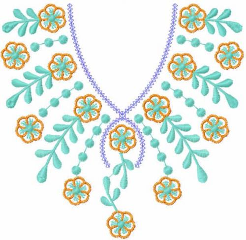 More information about "Flower collar decoration free embroidery design"