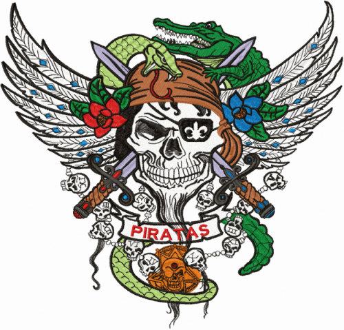 More information about "Pirate free embroidery design"