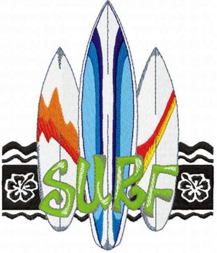 More information about "Surf free embroidery design"