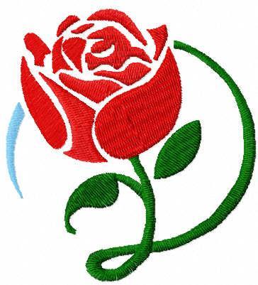 More information about "Swirl rose free embroidery design"