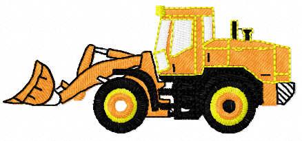 More information about "Orange tractor free embroidery design"