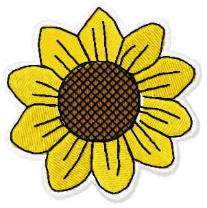 Sunflower free embroidery design 12
