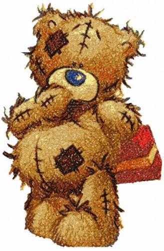 More information about "Teddy bear with gift box photo stitch free embroidery design"