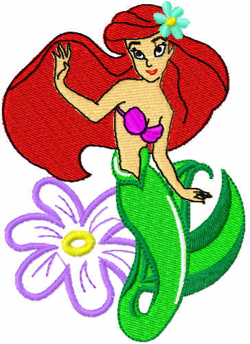 Ariel free embroidery design