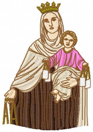More information about "Baby Jesus and Mary free embroidery design"
