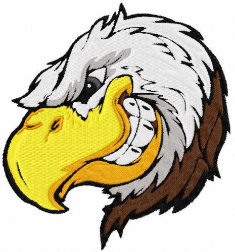 More information about "Eagle mascot free embroidery design"