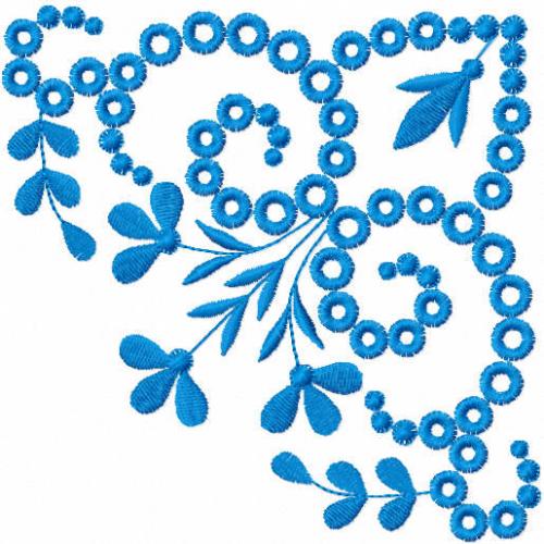 More information about "Blue corner free embroidery design"