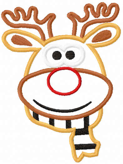 Rudolf applique free embroidery design