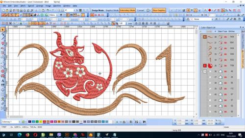More information about "Bull free embroidery design 3"